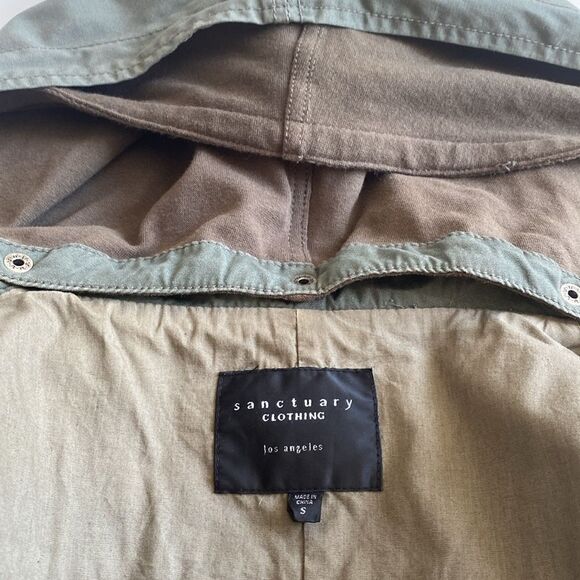 Anthropologie Sanctuary Surplus Military Utility Jacket w/ Hoodie Size Small - Picture 5 of 12